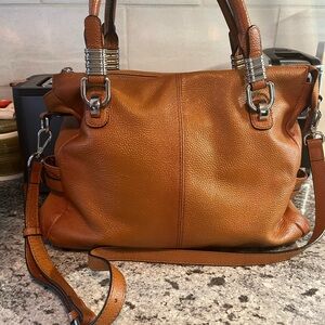 Fzone Large Brown Leather Hobo/Shoulder Bag Handbag